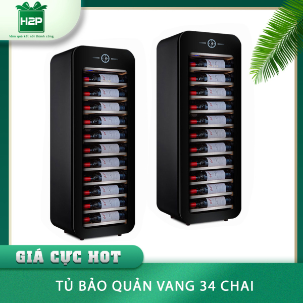 TỦ BẢO QUẢN RƯỢU VANG 34 CHAI TBQR-08